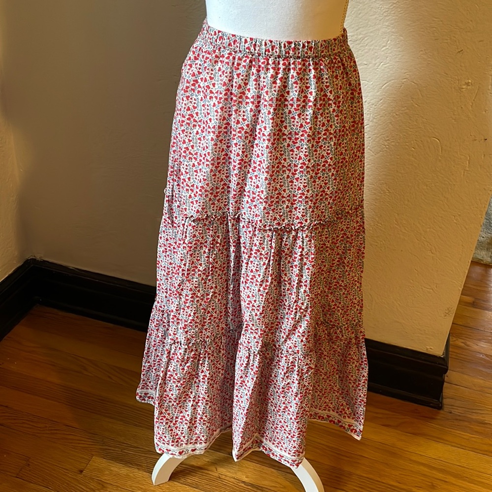 Max Studio 70s inspired tiered skirt
